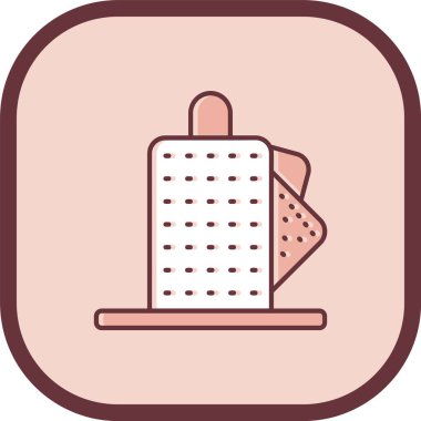 Havlu simgesinin vektör illüstrasyonu