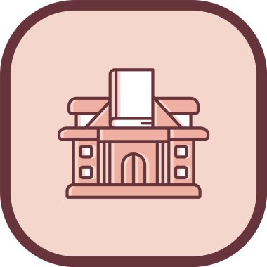 Benzersiz kütüphane vektörü simgesi