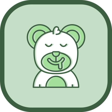 vektör ayı düz simgesi