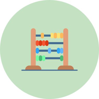 Abaküs. Web simgesi basit illüstrasyon