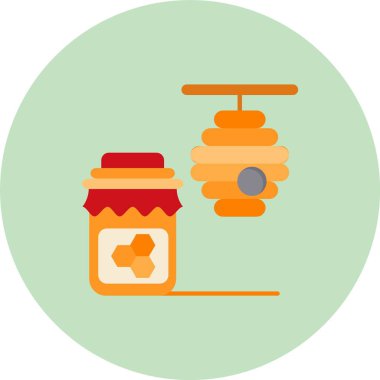 bal yassı ikon vektör çizimi