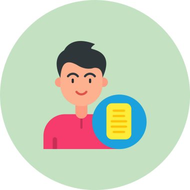 Döküman vektör illüstrasyon tasarımı ile kağıt tutan adam