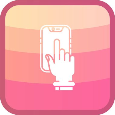 parmak dokunuşu jest vektör çizimi, düz simge