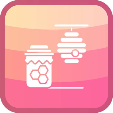 bal kavanozu simgesi, vektör illüstrasyonu