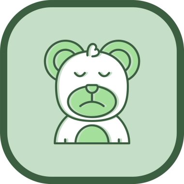 ayı doldurulmuş vektör simgesi tasarımı