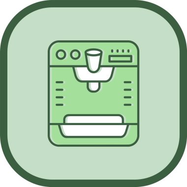 Dondurma makinesi ikon vektör çizimi tasarımı