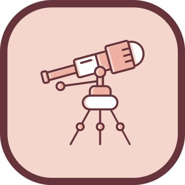 teleskop simgesi vektör illüstrasyonu