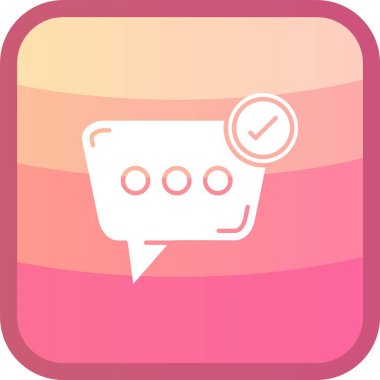 Sohbet balonu simgesi, basit vektör illüstrasyonu