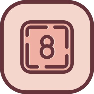 Sekiz numaralı simge vektör illüstrasyonu