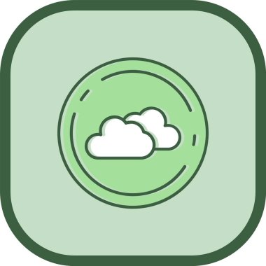 Eşsiz Bulut Vektör Satırı Simgesi