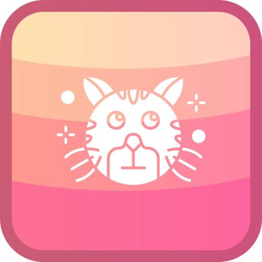 Benzersiz kedi vektör simgesi