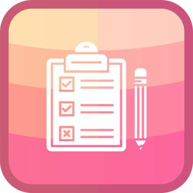 Kontrol listesi simgesinin vektör illüstrasyonu