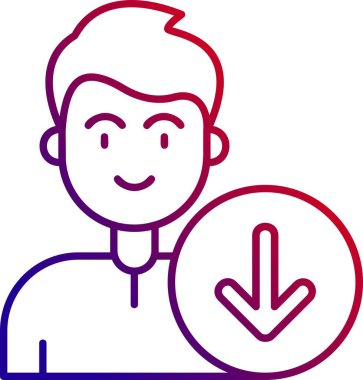 İnsan simgesinin vektör illüstrasyonu