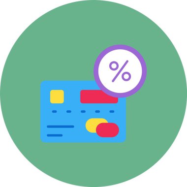 indirimli vektör düz simgesi