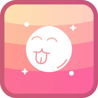 Mutlu gülümseyen emoji simgesi, düz tasarım