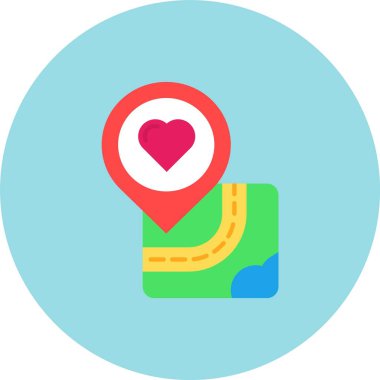 konum pin simgesi vektör illüstrasyonu