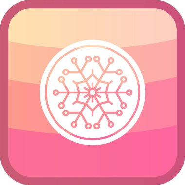 güzel kar tanesi vektör çizgisi simgesi