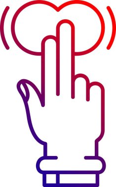 Cep telefonu ikonu olan bir el. vektör illüstrasyonu