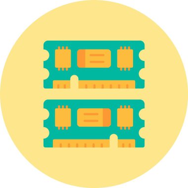 mikroçip simgesi. Web tasarımı için mikroçip vektör simgesinin düz çizimi