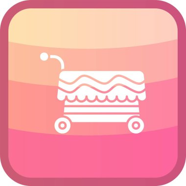 bebek arabası ikonu vektör illüstrasyonu