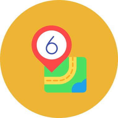 Yol haritası geçit simgesi, çizgi film biçimi