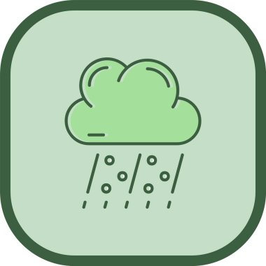 Eşsiz Yağmur Vektör Çizgisi Simgesi