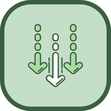 Benzersiz yön vektör simgesi