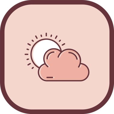 Bulut simgesi vektör illüstrasyonu