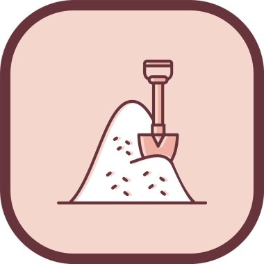 Kürek simgesinin vektör illüstrasyonu