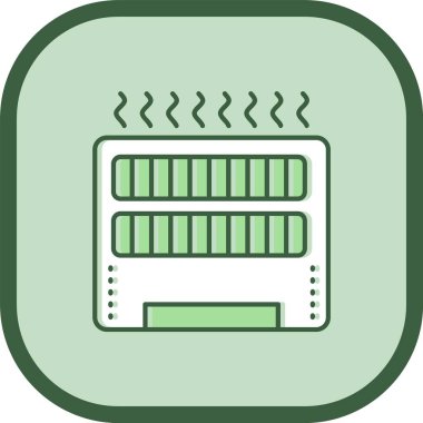 Klima simgesi renk ana hatları vektörü