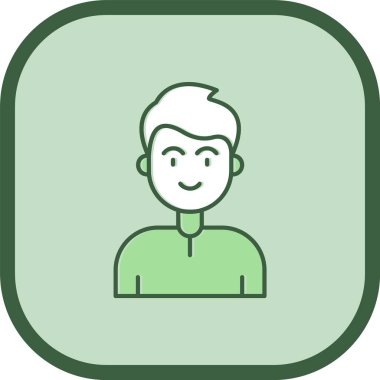 Yeşil takım elbiseli bir adamın vektör çizimi