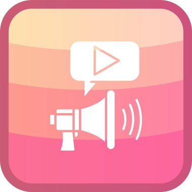 vektör sözcüsü simgesi, basit illüstrasyon