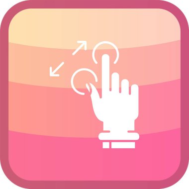 parmakla dokun jest simgesi ana hat biçiminde