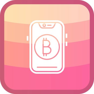 Eşsiz bitcoin vektör çizgisi simgesi