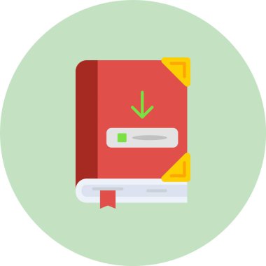 kitap düz vektör simgesi