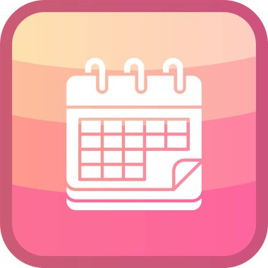 Kişisel ve ticari kullanım için takvim vektör simgesi simgesi vektör çizimi..