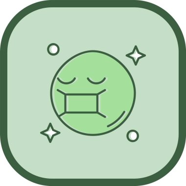 Benzersiz emoji vektör çizgisi simgesi