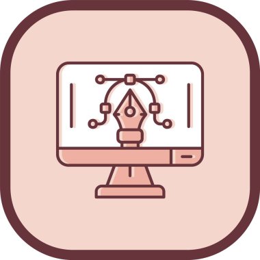 Modern bir simgenin vektör illüstrasyonu