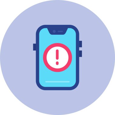 Cep telefonu simgesi, vektör illüstrasyonu