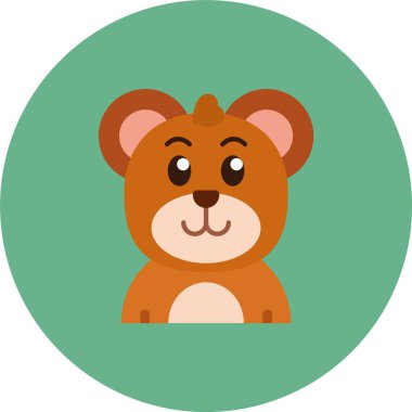 Ayı simgesi vektör illüstrasyonu