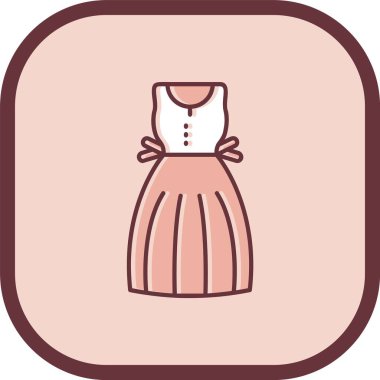 güzel elbise vektör resimleme simgesi