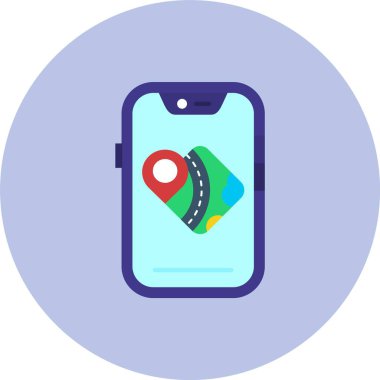 gps navigasyon simgesi vektör çizimi