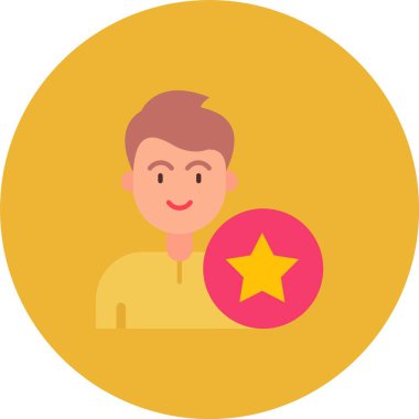 avatar düz ikon vektör çizimi