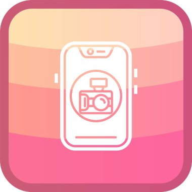 kamera simgesi vektör illüstrasyonu