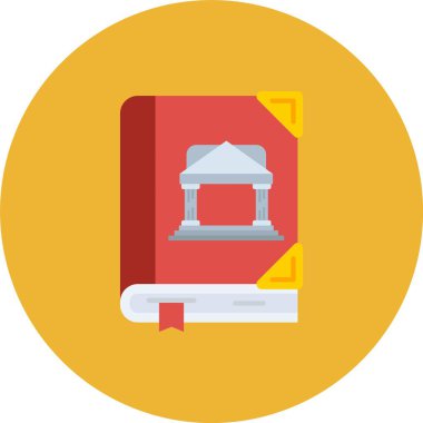 bank düz daire vektör simgesi dekoru