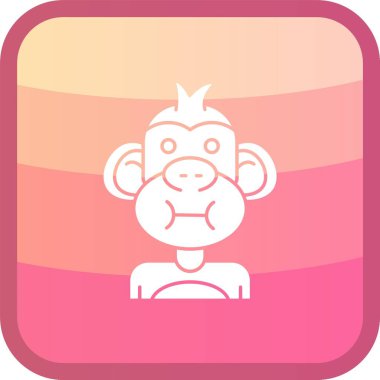 maymun ikon vektör illüstrasyonu