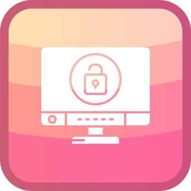 Web güvenlik vektör simgesi