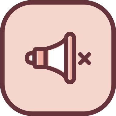 Benzersiz sessiz vektör simgesi