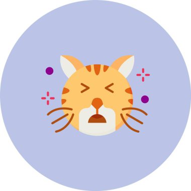 hayvan kedi simgesi, çizgi film tarzı