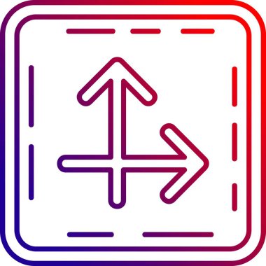 Sol vektör simge bir çerçevede açmak